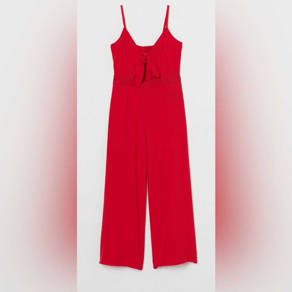 H & M Elegant Red Women's Jumpsuit- Size US 10